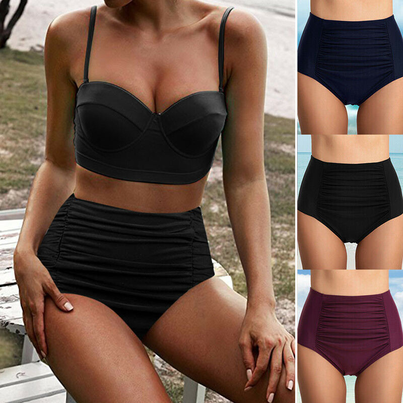 super high waisted swim shorts